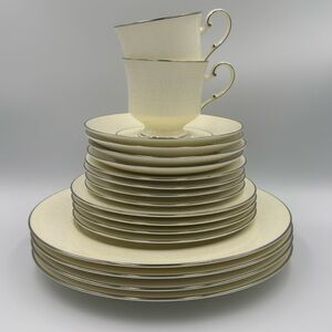 Vintage Mikasa “Bridal Lace” Ivory Bone China Service for 4